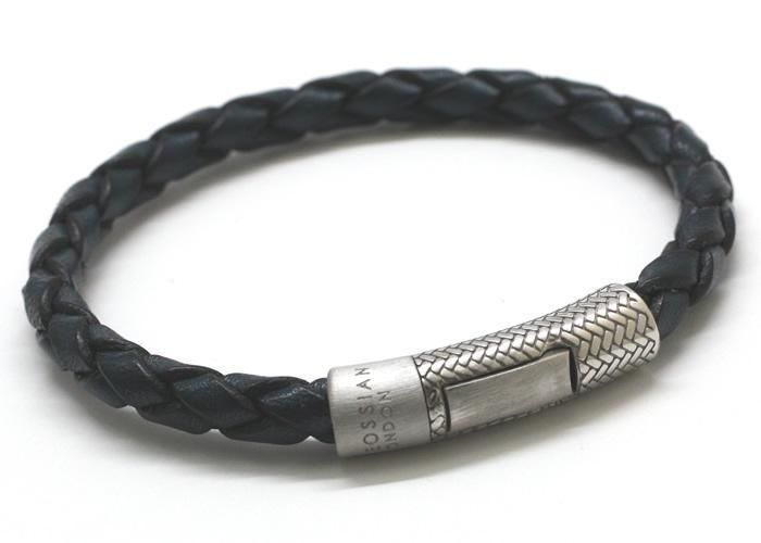 TATEOSSIAN タテオシアン LEATHER SILVER HERRINGBONE CLICK