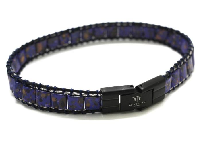 TATEOSSIAN タテオシアン RT MOSAIC BLACK IP & BLUE BRACELET TATEOSSIAN タテオシアン RT MOSAIC BLACK IP & BLUE BRACELET