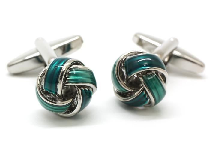 WAKATAKE KNOT CUFFLINKS 若竹結カフス｜淡い緑が映える上品ノットカフス