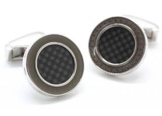 THOMPSON カフス THOMPSON トンプソン TH SATIN DOT KNOT WHITE BRONZE CUFFLINKS