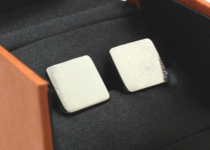 SIMON CARTER サイモンカーター ENGRAVED DAISY CUFFLINKS デイジー