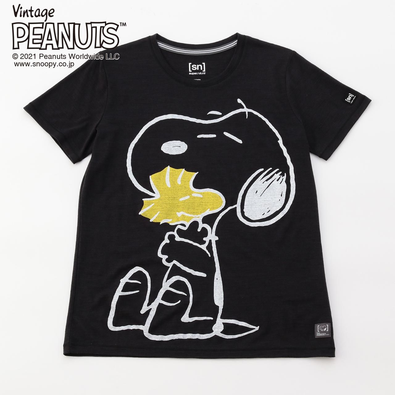 W Vintage PEANUTS Big Snoopy WoodStock Tee レディース 半袖 ビッグプリントTシャツ スヌーピー& ウッドストック【スポーツウェア ヨガウェア】 W Vintage PEANUTS Big Snoopy WoodStock Tee レディース 半袖 ビッグプリントTシャツ スヌーピー& ウッドストック【スポーツウェア ヨガウェア】