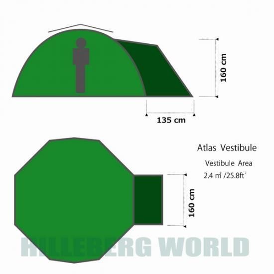 アトラス　レッド　ベスタビュール（前室）　/ ATLAS Red Vestibule -  ヒルバーグ｜HILLEBERGのテント･タープ通販【ヒルバーグワールド】