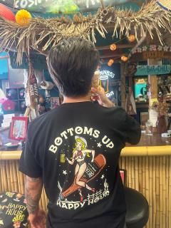 HAPPY HOURTee | Bottoms Up | Black