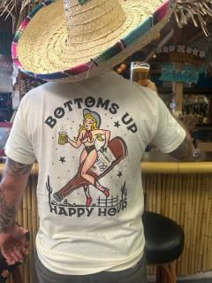 HAPPY HOURTee | Bottoms Up | White