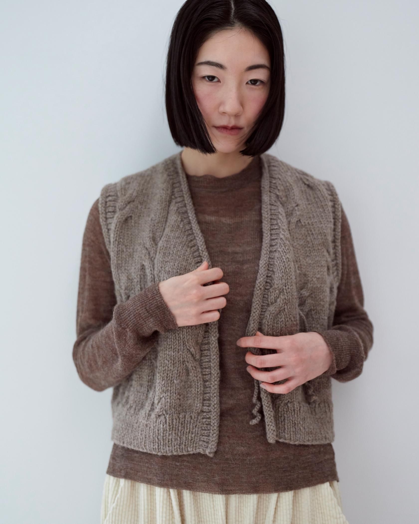 新品タグ付き　CLASKA HAU デザインガウンニット　カーディガン　羽織り HAU（ハウ）｜knit cardigan 