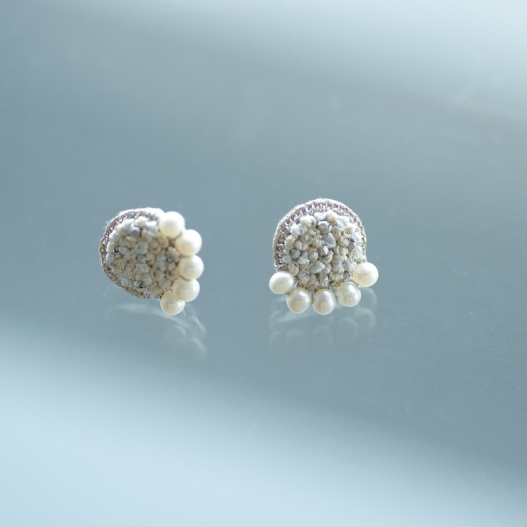 「stitch(スティッチ)」の「Round Pearl シルバー」(ピアス/イヤリング)