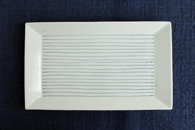 田森陶園｜線十草 長角焼皿 大 - テーブルウェア - 皿・プレート