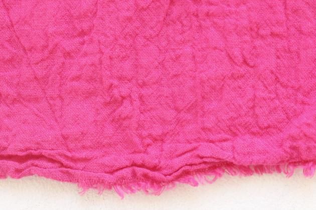 ヂェン先生の日常着｜ボリュームショール ピンク - ファッション