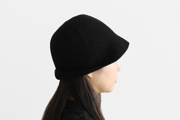 mature ha.（マチュアーハ）｜MKF-24130 bell hat lamb ブラック
