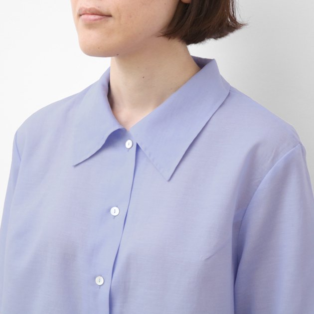 CLASKA（クラスカ）｜エレガントに涼感を纏うクールサマー・リヨセルコットンリネンシャツ サックスブルー - ファッション - トップス -  女性ファッション通販の CLASKA（クラスカ）ONLINE SHOP