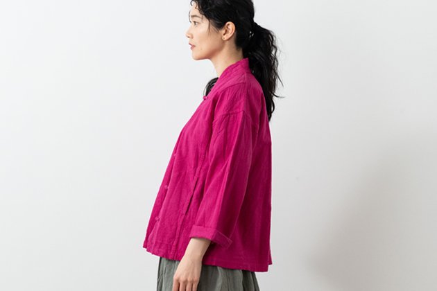 ヂェン先生の日常着 V ネックチャイナジャケット ピンク ファッション アウター 羽織り物 女性ファッション通販の Claska クラスカ Online Shop