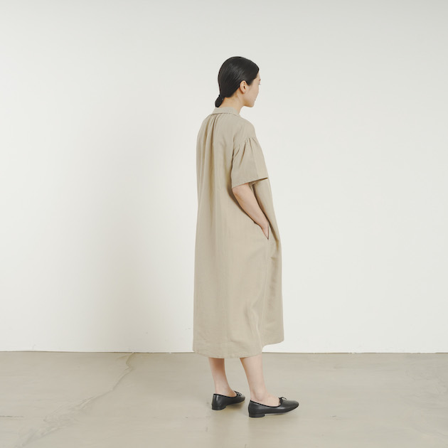 「CLASKA(クラスカ)」のコットンリネンギャザーワンピース
