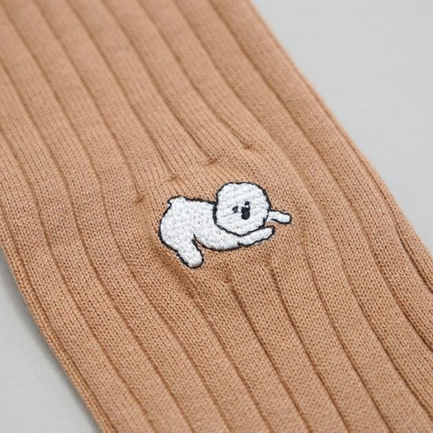 ビション・フリーゼ「MAMBO(マンボ)」の刺繍ソックス