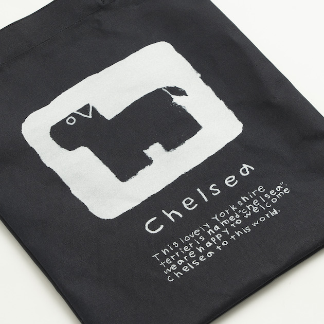 「HAU(ハウ)」のヨークシャテリアをモチーフにしたトートバッグ「chelsea(チェルシー) black」