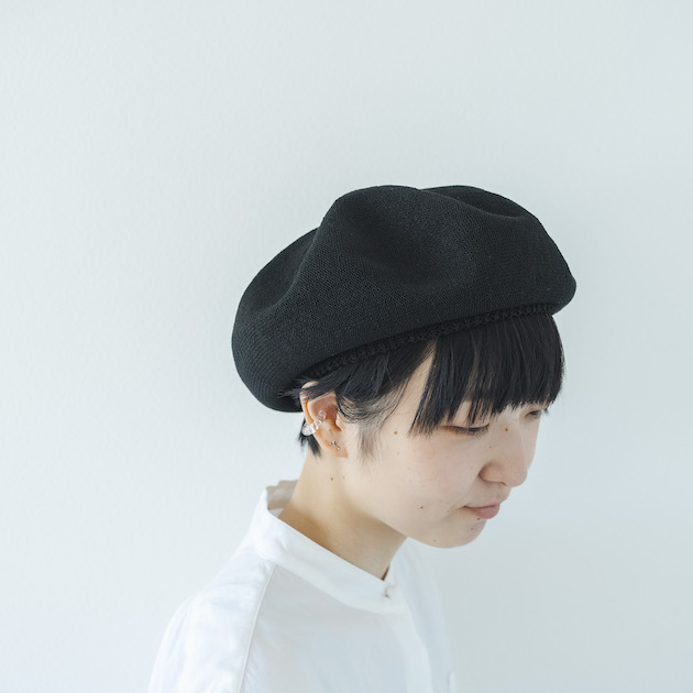 mature ha.（マチュアーハ）｜beret top gather big silk MAS23-20 ブラック - ファッション - 帽子 -  女性ファッション通販の CLASKA（クラスカ）ONLINE SHOP