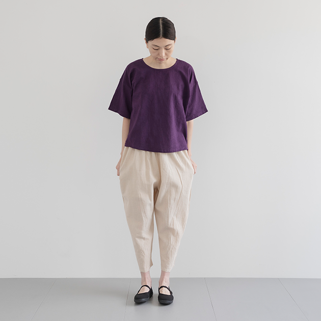ヂェン先生の日常着|カットソー ショート / パープル ヂェン先生の日常着|カットソー ショート / パープル