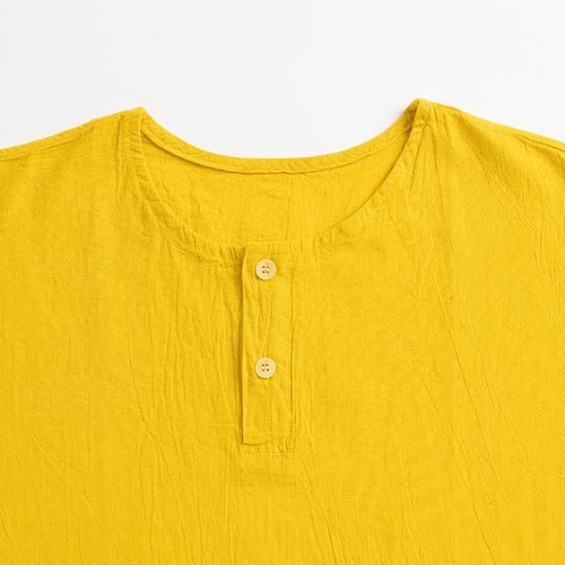 「ヂェン先生の日常着」のヘンリーネックフレンチトップス