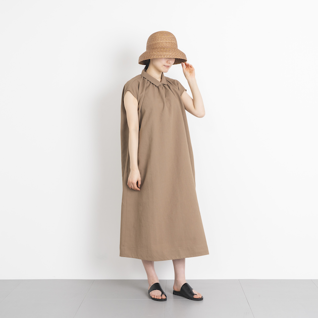 「CLASKA(クラスカ)」のポリエステルのノースリーブギャザーワンピース