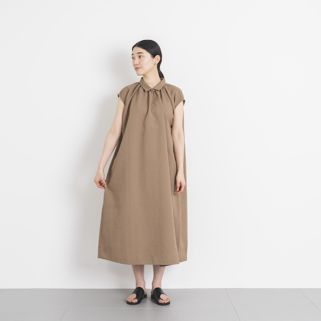 「CLASKA(クラスカ)」のポリエステルのノースリーブギャザーワンピース