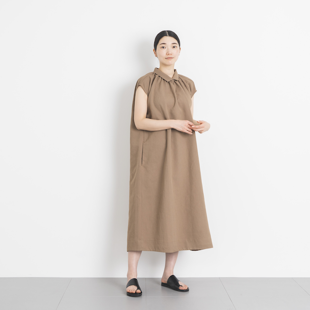 「CLASKA(クラスカ)」のポリエステルのノースリーブギャザーワンピース