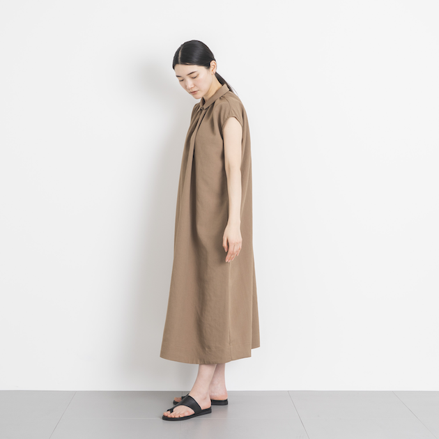 「CLASKA(クラスカ)」のポリエステルのノースリーブギャザーワンピース