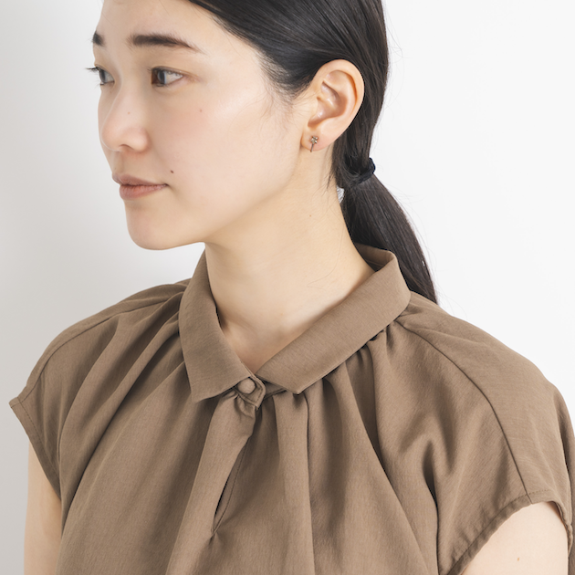 「CLASKA(クラスカ)」のポリエステルのノースリーブギャザーワンピース