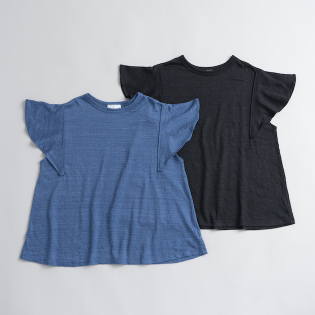 「CLASKA(クラスカ)」のリネン100Tシャツ<フリル>2023