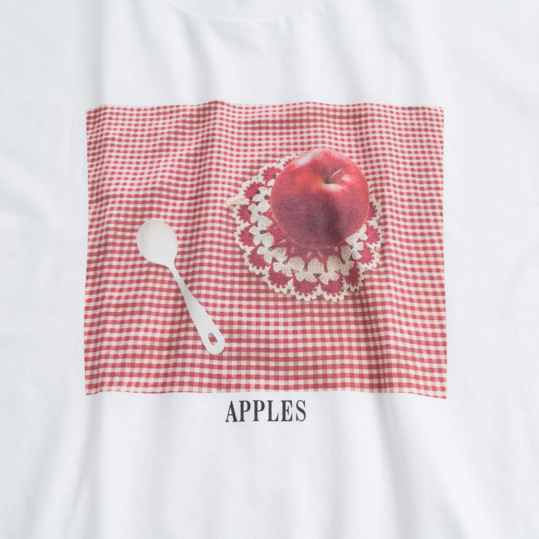 「pot and tea(ポットアンドティー)」のデジタルプリントTシャツ / リンゴ