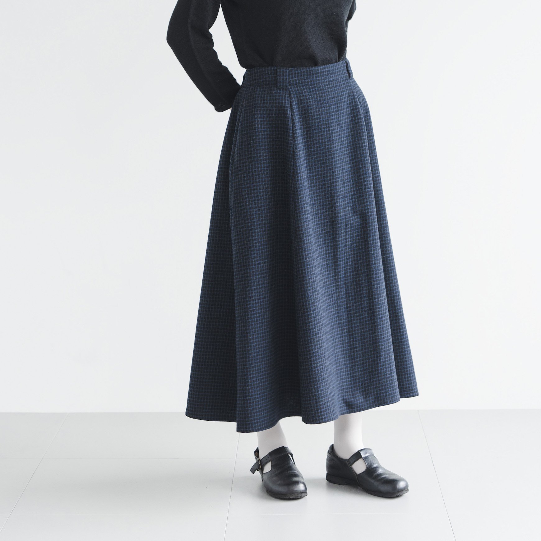 CLASKA（クラスカ）｜フレアスカート / ブルーチェック- ファッション - スカート - 女性ファッション通販の  CLASKA（クラスカ）ONLINE SHOP