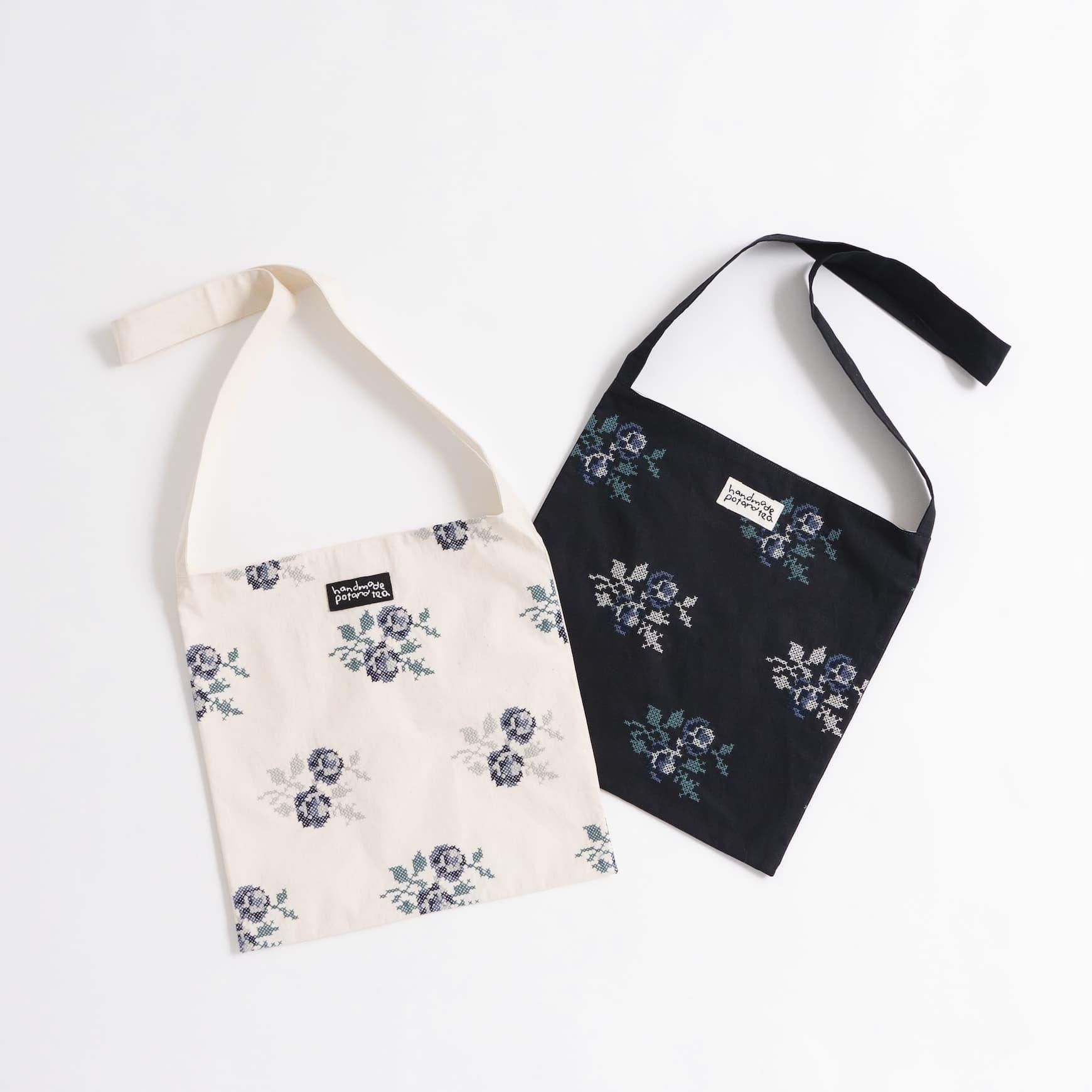 CLASKA HAU 麻 リネン 手刺繍 ポシェット pot and tea CLASKA HAU 麻 リネン 手刺繍 ポシェット pot and tea - メルカリ