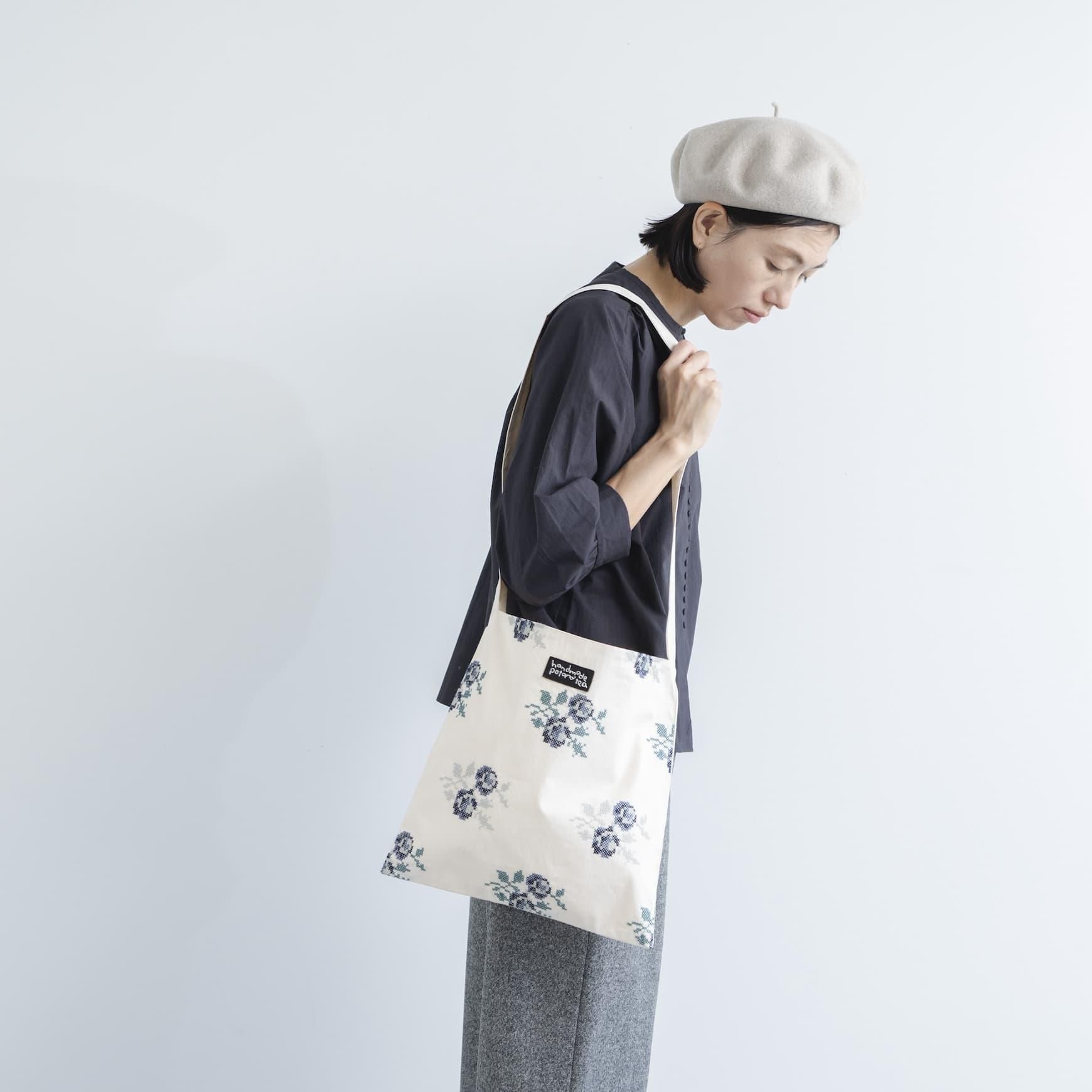 pot and tea - クロスステッチ斜め掛けバッグ - バッグ - トート