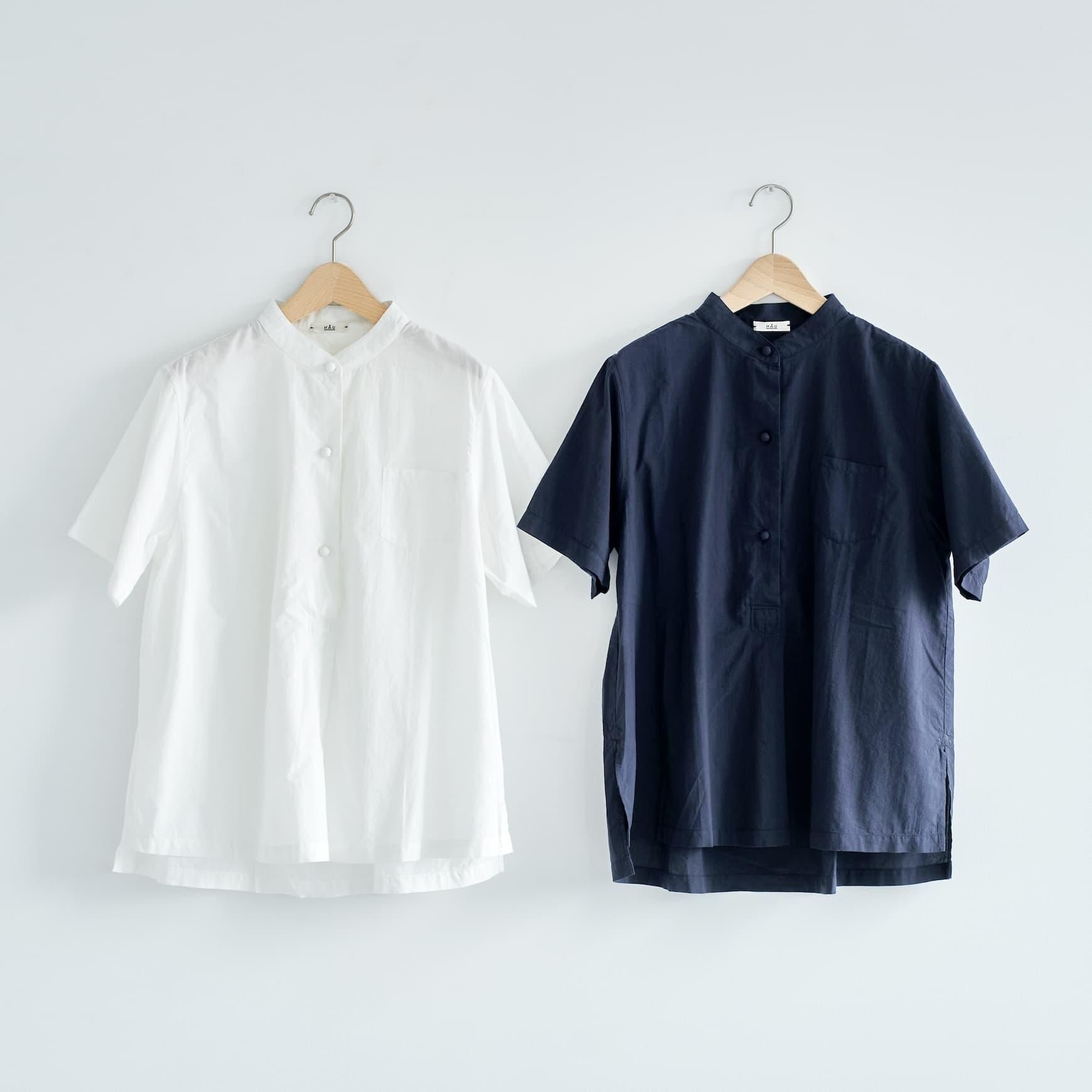 stand collar shirts "cotton silk"