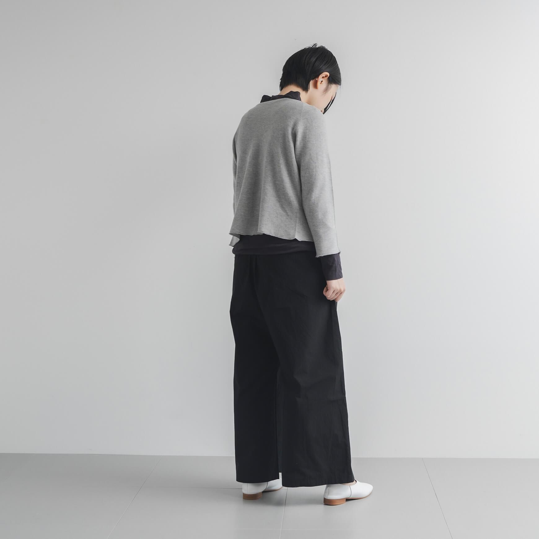 「F/style(エフスタイル)」のホールガーメントの綿ニット / カーディガン(八分袖)