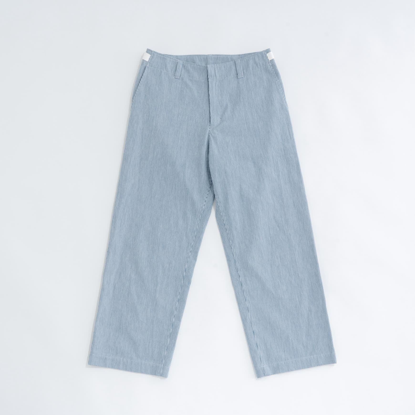 sept septième ヒッコリーストライプのコットンパンツ