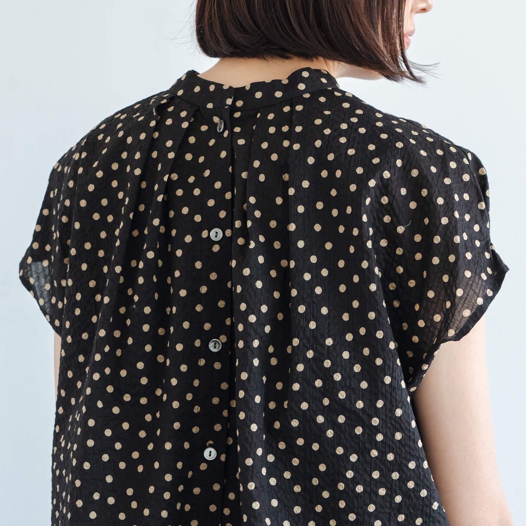 「somewearclothing」の2way フレンチ水玉ブラウス