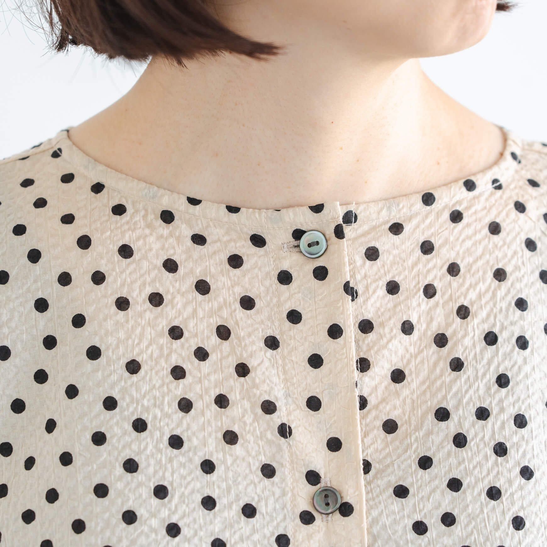 「somewearclothing」の2way フレンチ水玉ブラウス