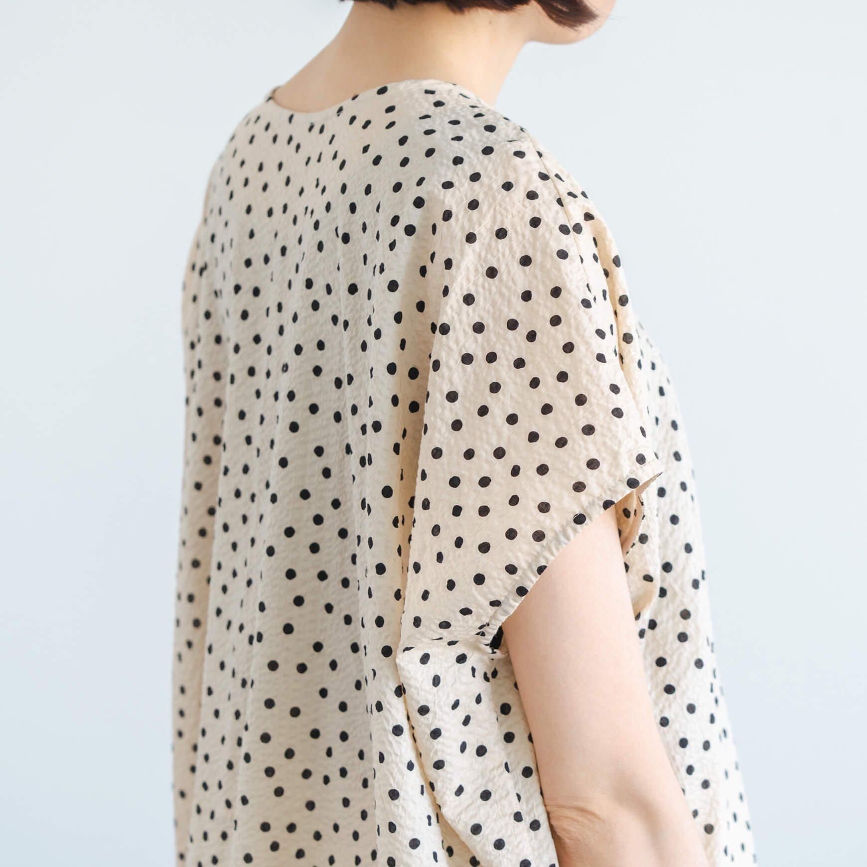 「somewearclothing」の2way フレンチ水玉ブラウス