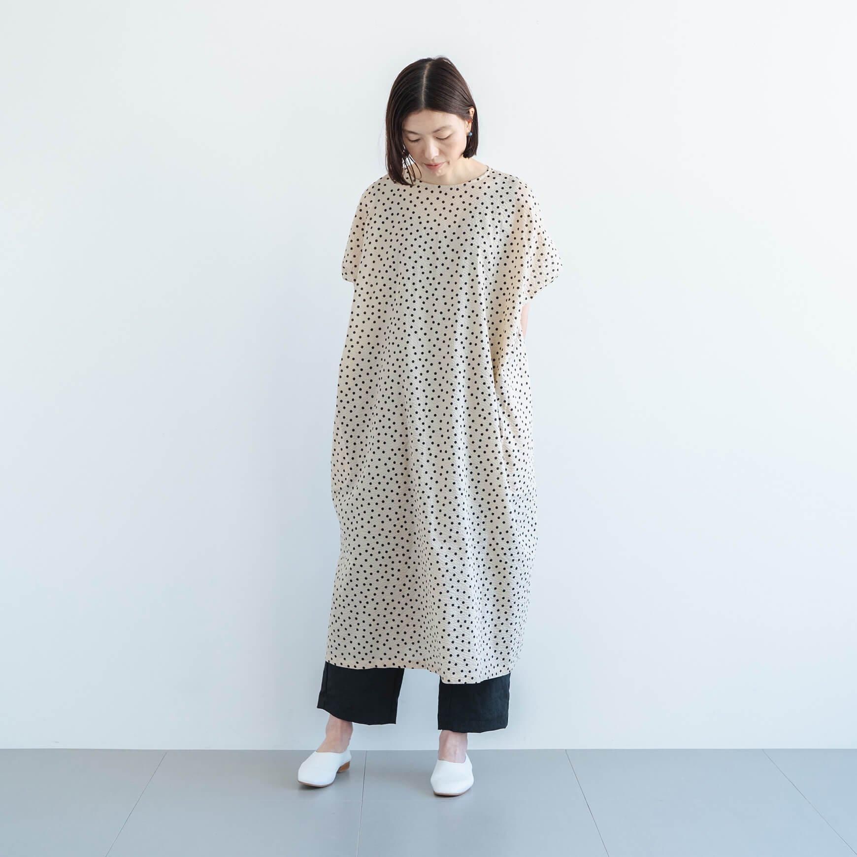 「somewearclothing」の2way フレンチ水玉ブラウス