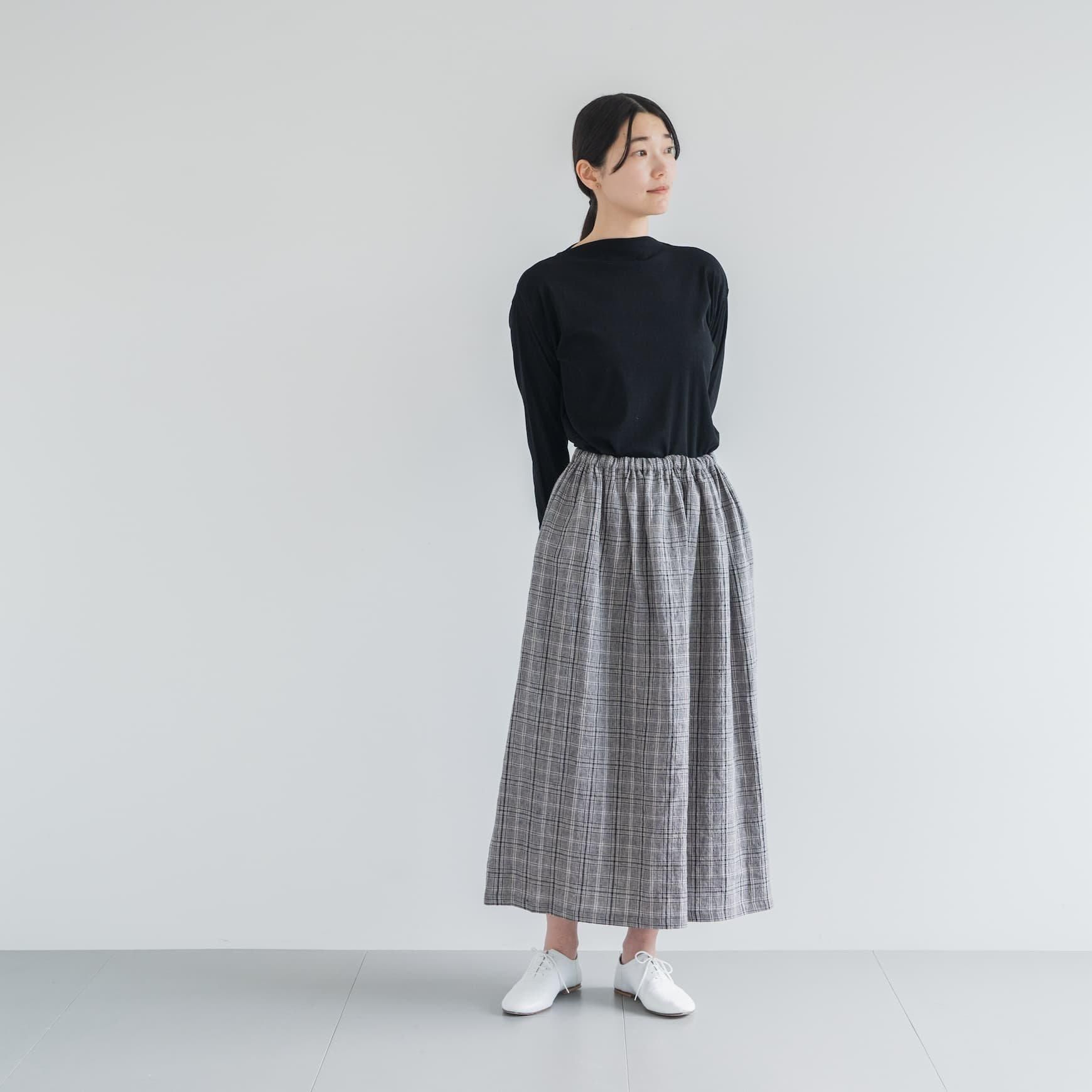 「CLASKA(クラスカ)」のリネンワッシャーチェックスカート