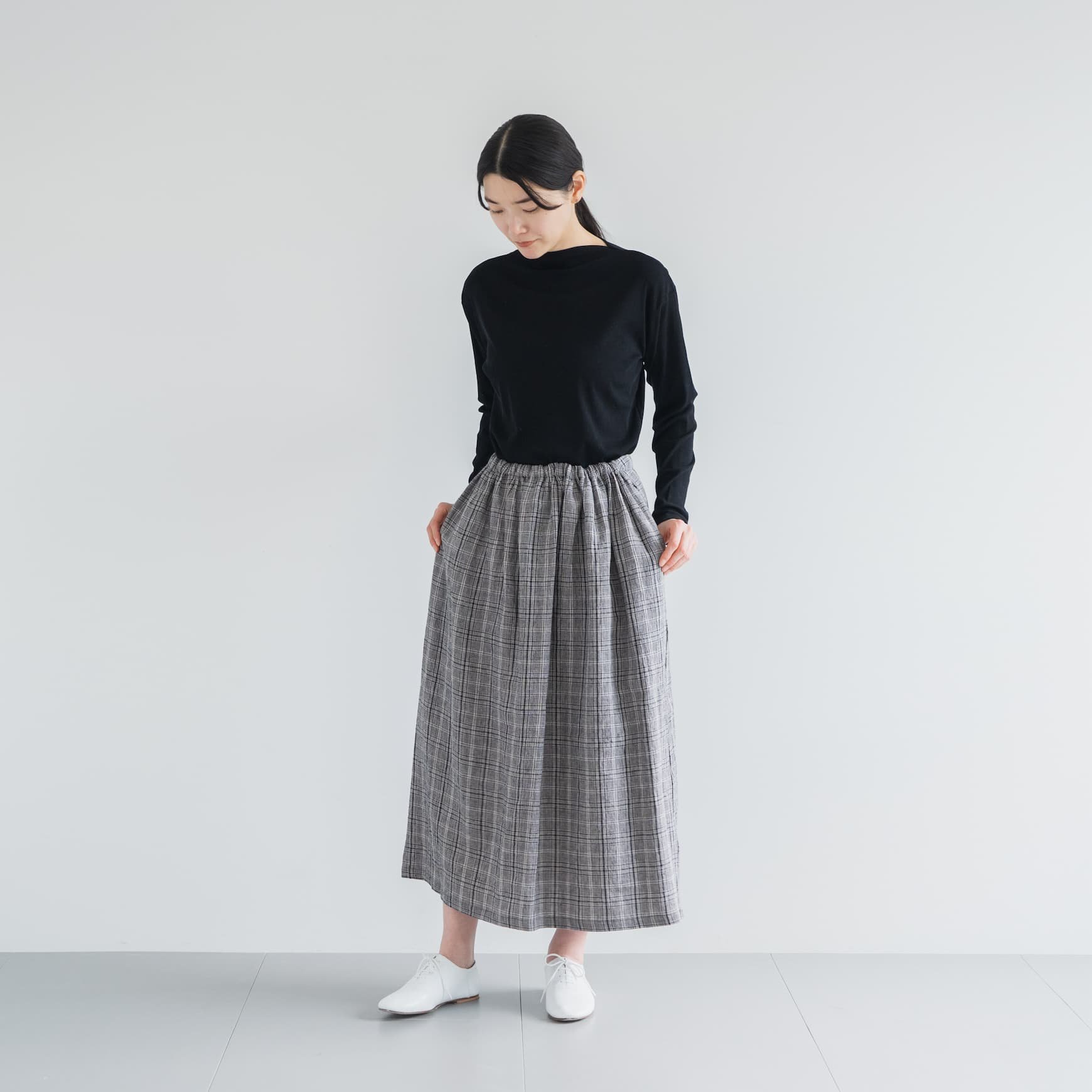 CLASKA（クラスカ）｜リネンワッシャーチェックスカート- ファッション - スカート - 女性ファッション通販の  CLASKA（クラスカ）ONLINE SHOP