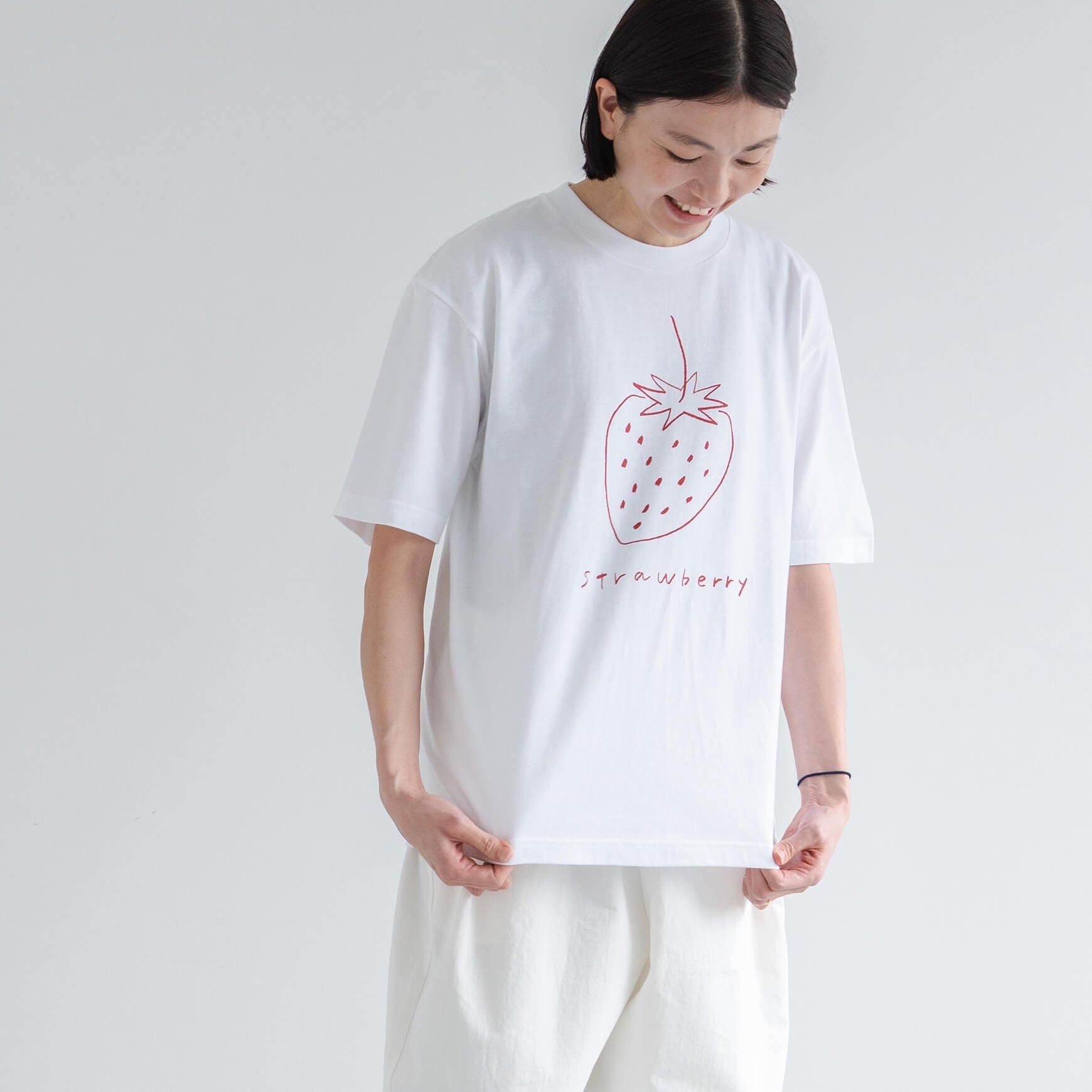 「pot and tea（ポットアンドティー）」のイチゴTシャツ / ラージサイズ