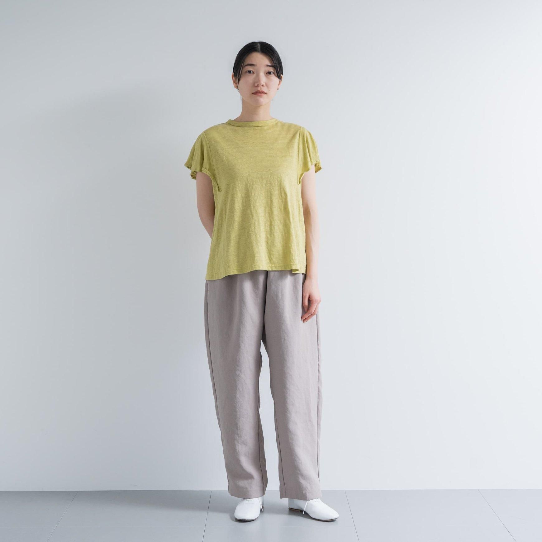 「CLASKA(クラスカ)」のリネン100Tシャツ<フリル>