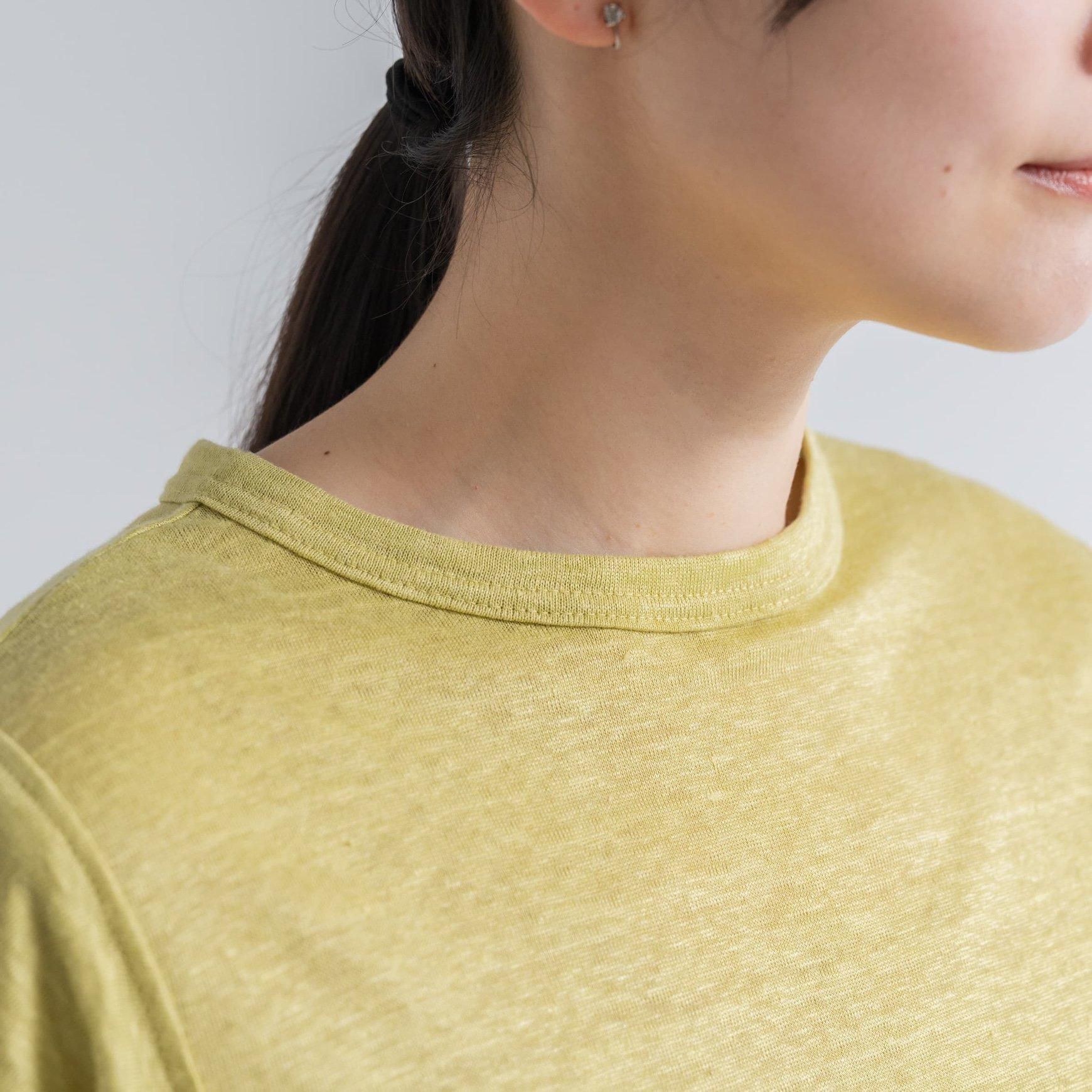 「CLASKA(クラスカ)」のリネン100Tシャツ<フリル>