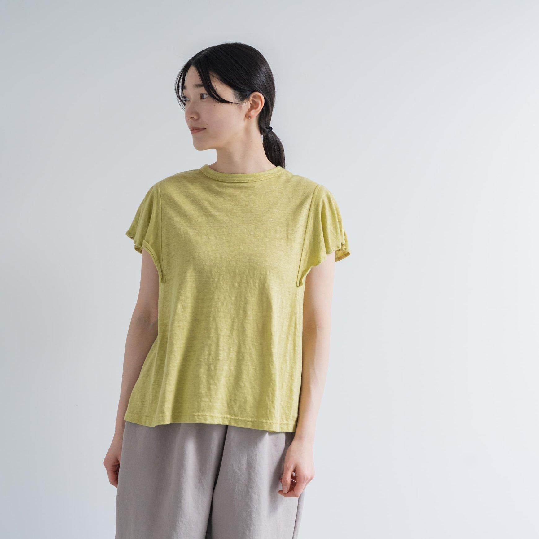 「CLASKA(クラスカ)」のリネン100Tシャツ<フリル>