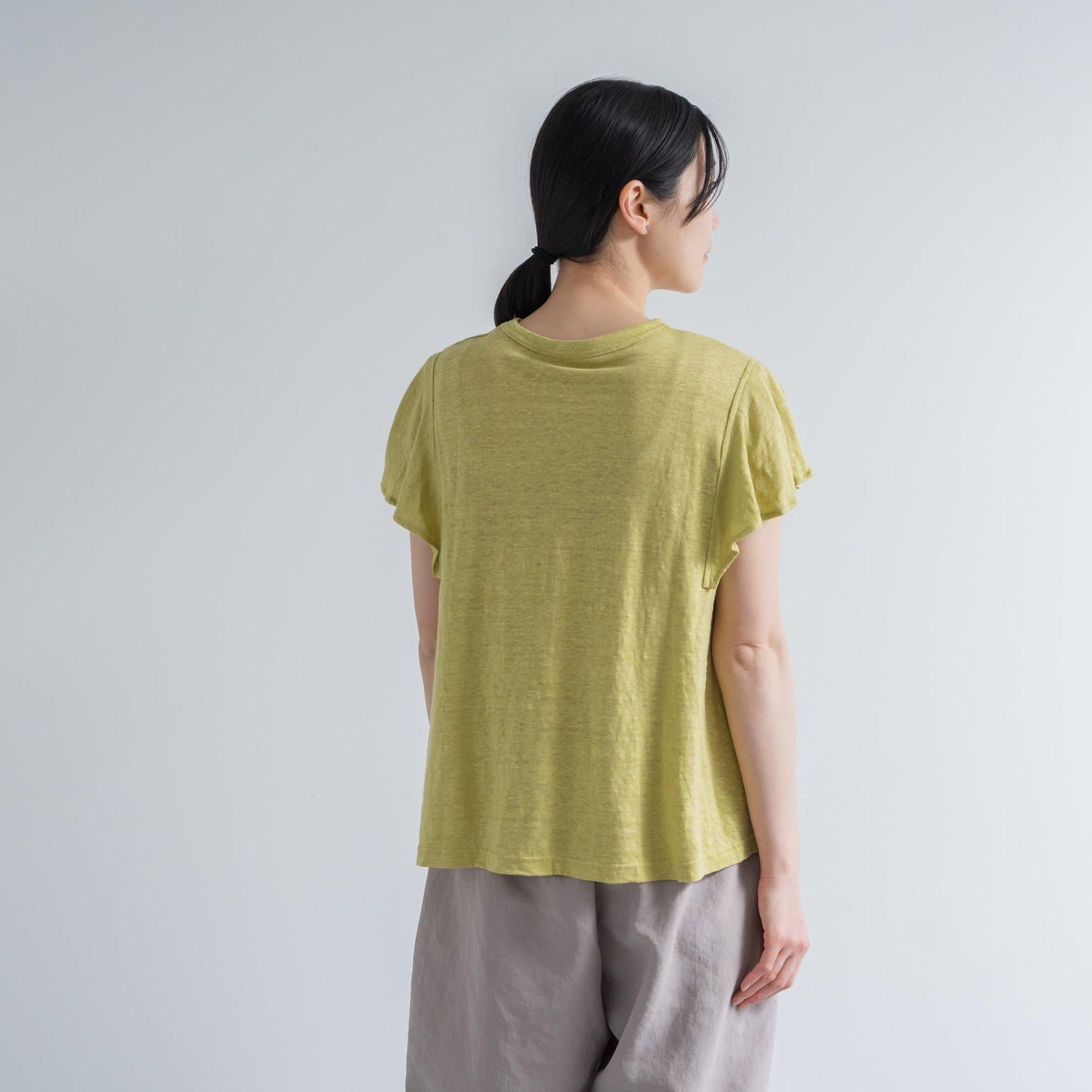 「CLASKA(クラスカ)」のリネン100Tシャツ<フリル>