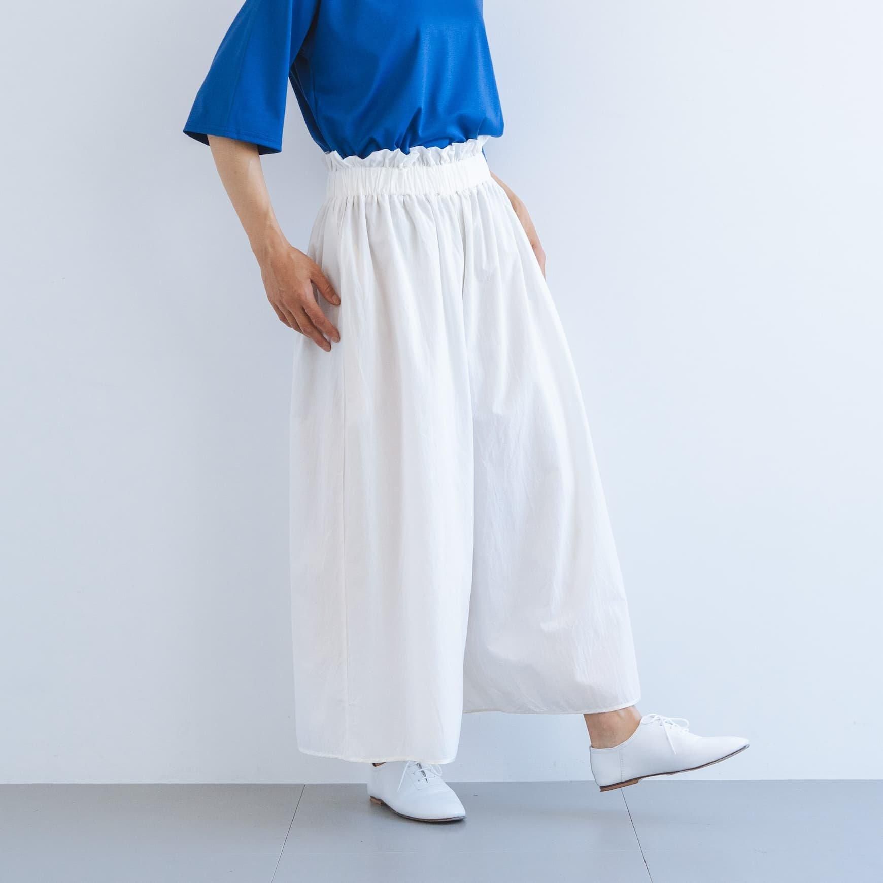 コットンボイルのキュロットパンツ