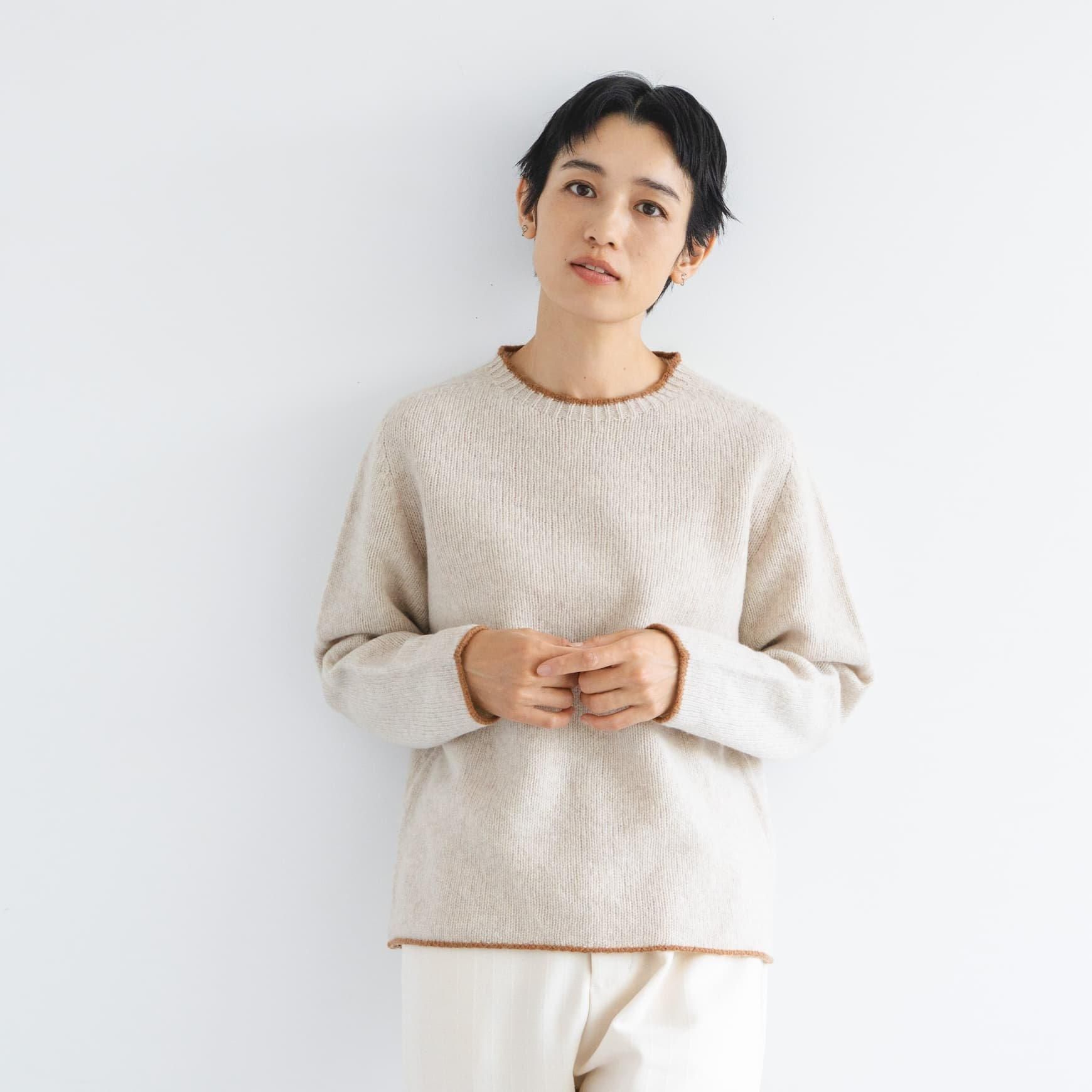 タグ付き✨SEA ウールカシミヤニット クルーネック バックスリット