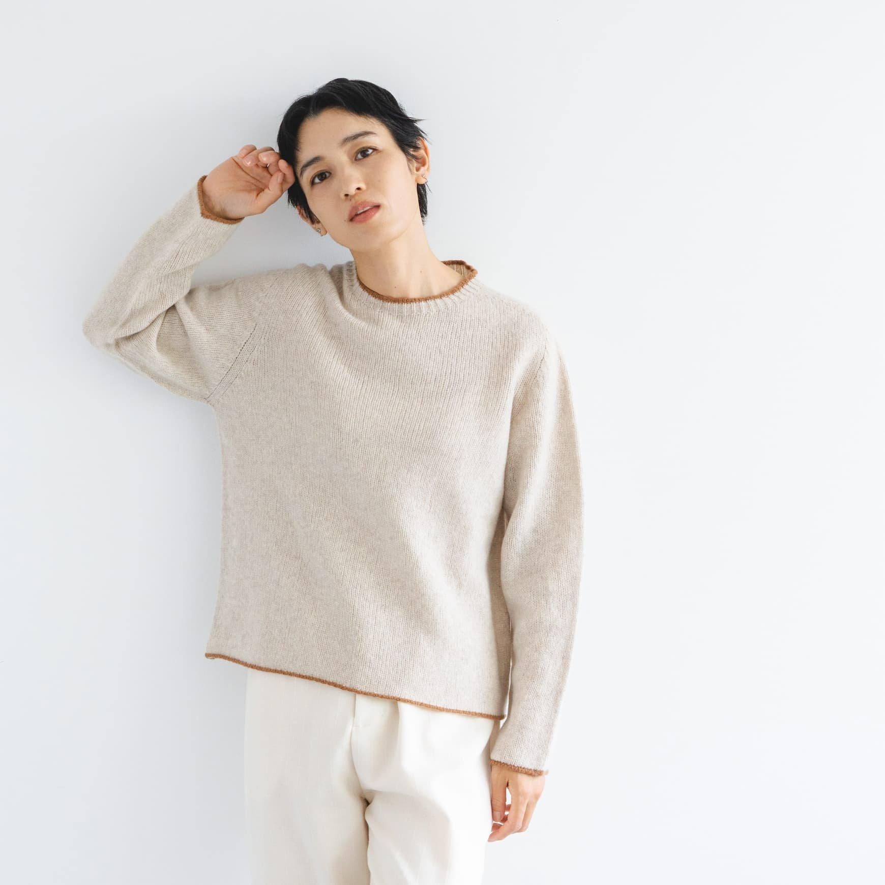 CLASKA(クラスカ)のラムウールカシミヤクルーネックセーター