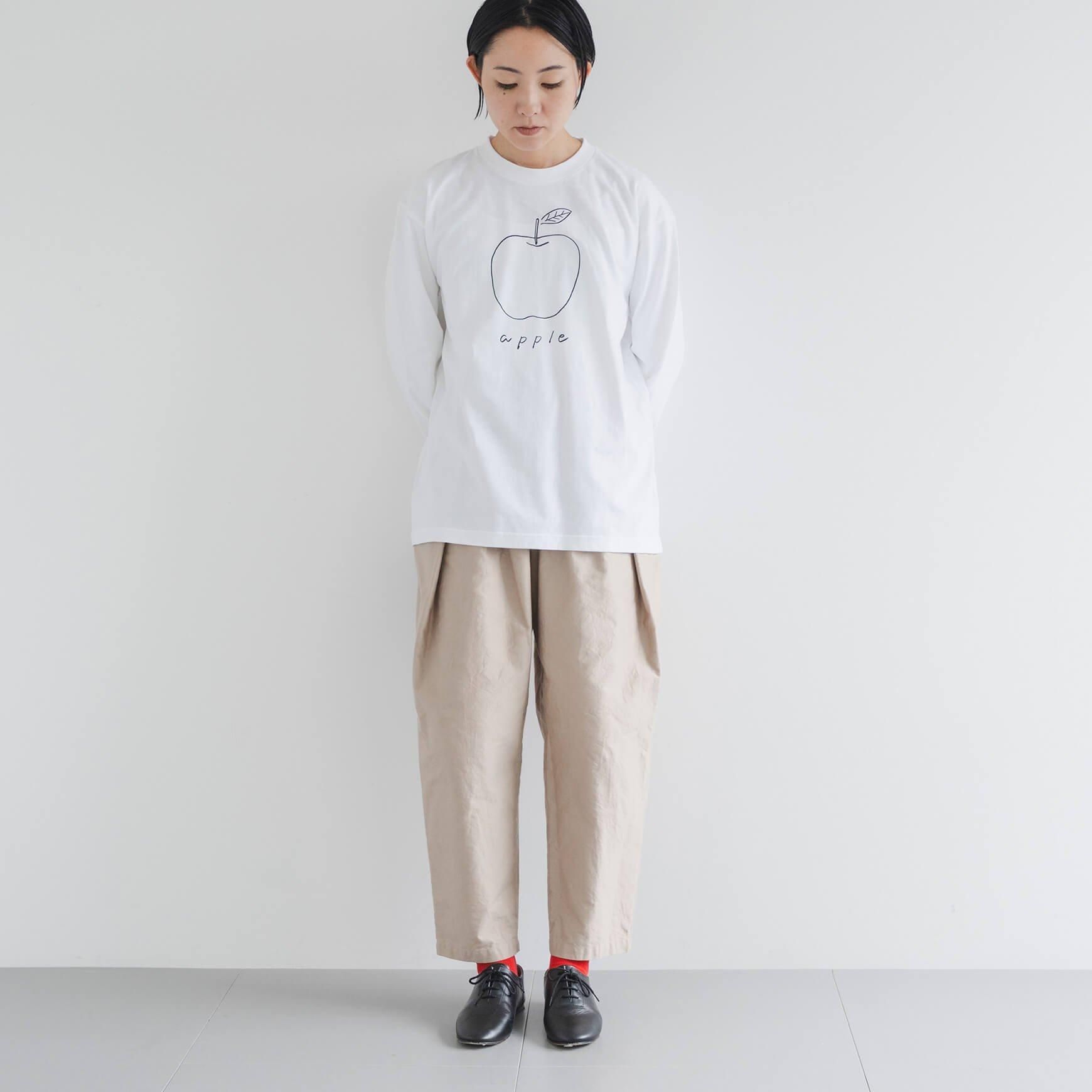 「pot and tea(ポットアンドティー)」のリンゴ長袖Tシャツ